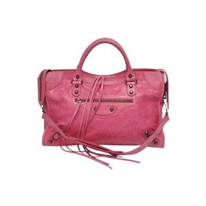 BALENCIAGA Giant City Bag Pink Black Hardware